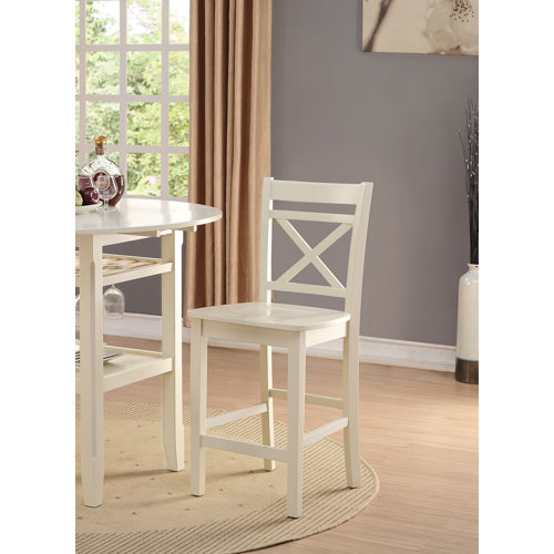 White Wood Counter Height Bar Stools You'll Love Wayfair